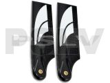 BW5080 	 SAB 80mm Carbon Fiber Tail Blade Set (Black/White)