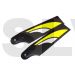 BY5080   SAB 80mm Carbon Fibre Tail Blades Yellow/White Goblin 500