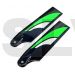 PS115M  SAB 115mm Carbon Fibre Tail Blades Green/White