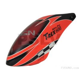 FUC-6005N - BULLE FUSUNO NEON ORANGE RACING Painted Fiberglass  Trex 600 Nitro