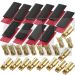 Q-C-0032- PK 6mm 10 paire avec gaine therno rouge noir ( 10 P)
