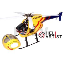 HA600EOP01Y - Heliartist 500E 600 Size (Open Door) Fiber Glass Fuselage