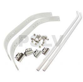 A093  HT SS7075 Aluminium Universal Landing Skid set 30&50 (silver)