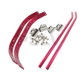 A095 HT SS7075 Aluminium Universal Landing Skid set 30&50 (red)