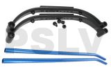  A102  HT Unbreakable Landing Set Black with blue skids  30&50  