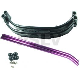 A103  HT Unbreakable Landing Set Black with purple skids 30/50  