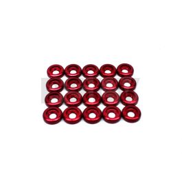 LX0221 - Rondelle de chassis  M2,5 - Rouge - 20pcs 