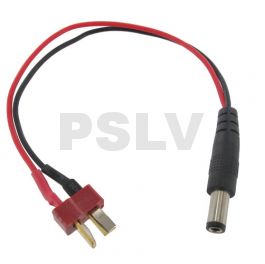 Q-LP-0025 - DC(5.5*2.1mm) to Deans male 22AWG Silicone Wire 150mm