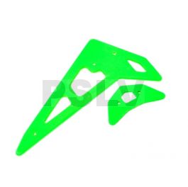 FUP-036  Fusuno New Painted Neon Green Fiberglass Horizontal/Vertical Fins Trex 250 1.2mm