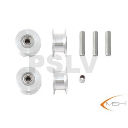 MSH51122 Set pulegge metallo (4 Pulegge + 8 Cuscinetti))