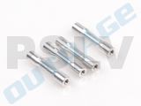 R550122-4 OUTRAGE ALUMINUM CNC M3 FRAME SPACERS (4PCS)