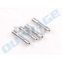 R550122-4 OUTRAGE ALUMINUM CNC M3 FRAME SPACERS (4PCS)