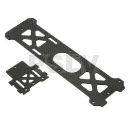 H55013 - Renfort de chassis carbone 1.6mm T-rex 550