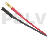 Q-LP-0027  Quantum 4.0mm male/female gold plated bullet 10CM 14AWG wire  