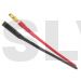 Q-LP-0027  Quantum 4.0mm male/female gold plated bullet 10CM 14AWG wire  