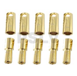 Q-C-0139 Quantum Φ5.5 mm Gold Plated Bullet Connectors  (5pcs)