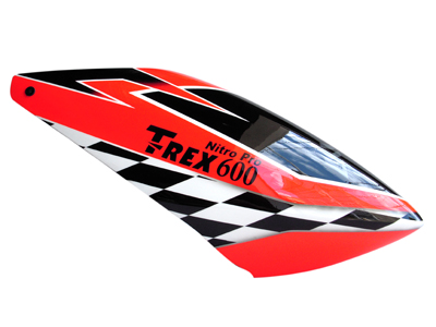 FUSUNO NEON CHECKERS Complete New Design T-REX 600N EX Airbrush Fiberglass Canopy - FUC-TX601EX