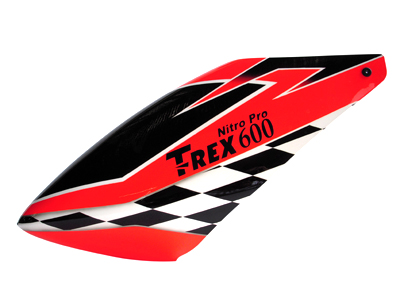 FUSUNO NEON CHECKERS Complete New Design T-REX 600N EX Airbrush Fiberglass Canopy - FUC-TX601EX